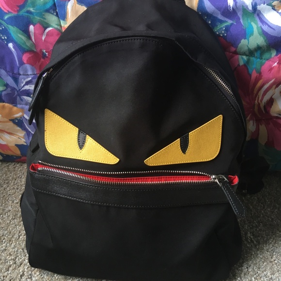 FENDI black bag bugs - Monster Selleria backpack